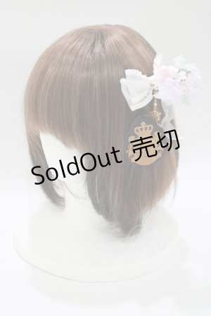 画像: ALICE and the PIRATES / あじさいのフリルリボンバレッタ  オフ白 H-25-12-21-069-PA-AC-NS-ZH