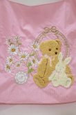 画像5: m petit by misako / くま刺繍ショッピングバッグ  ピンク H-25-12-21-005-LO-ZA-NS-ZH (5)