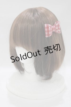 画像: BABY,THE STARS SHINE BRIGHT / ギンガムリボンバレッタ  レッド H-25-12-21-076-BA-AC-NS-ZH