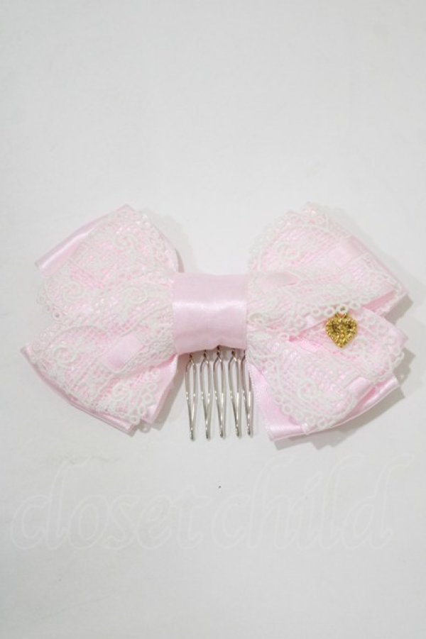 画像2: BABY,THE STARS SHINE BRIGHT / ローズプリンセスリボンコーム  ピンク H-25-12-21-079-BA-AC-NS-ZH (2)