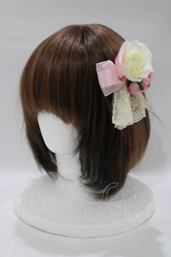 画像1: ALICE and the PIRATES / フルールリボンピンクリップ  ピンク H-25-12-21-080-PA-AC-NS-ZH (1)