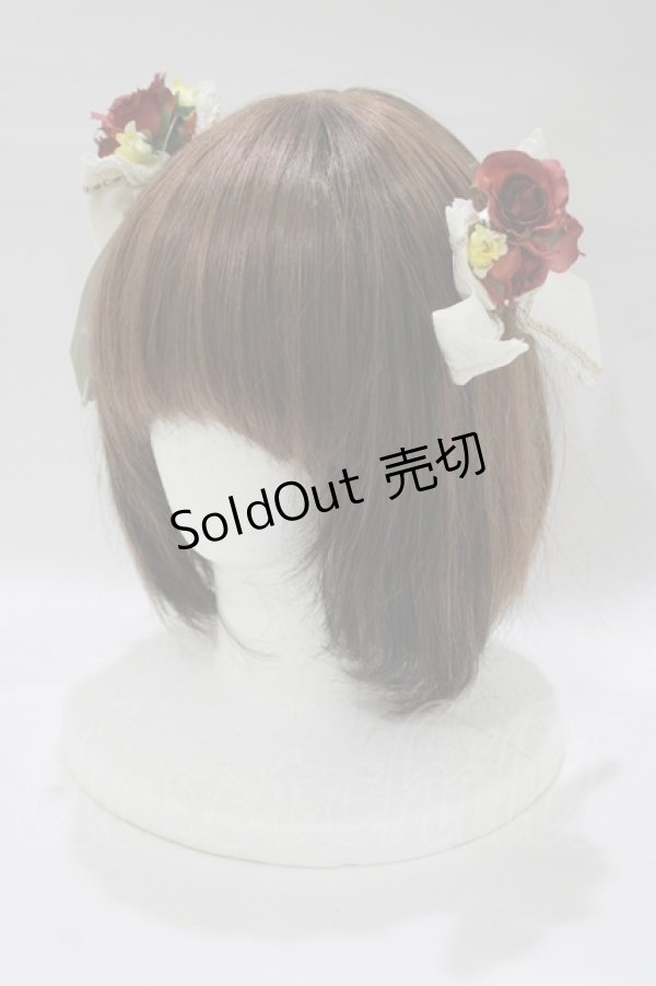 画像1: BABY,THE STARS SHINE BRIGHT / Lady Victorian Roseリボンコーム  オフ白 H-25-12-21-081-BA-AC-NS-ZH (1)