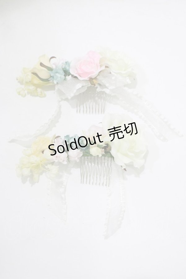 画像2: BABY,THE STARS SHINE BRIGHT / St.Mary Holy お花コーム  オフ白 H-25-12-21-082-BA-AC-NS-ZH (2)