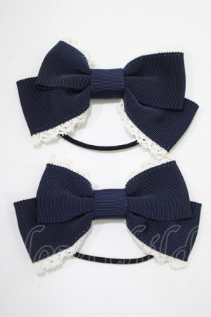 画像: BABY,THE STARS SHINE BRIGHT / グログランリボンゴム  ネイビー H-25-12-21-083-BA-AC-NS-ZH