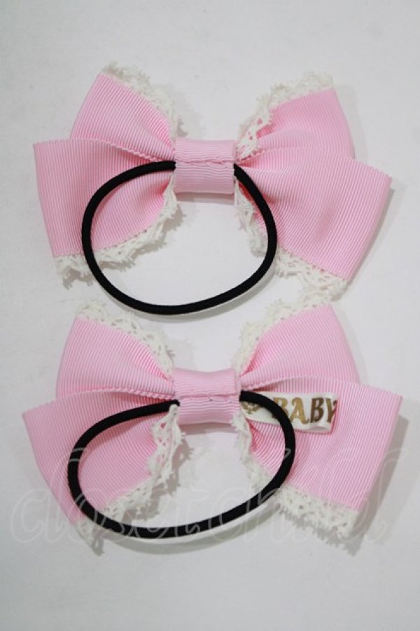 画像2: BABY,THE STARS SHINE BRIGHT / グログランリボンゴム  ピンク H-25-12-21-084-BA-AC-NS-ZH (2)