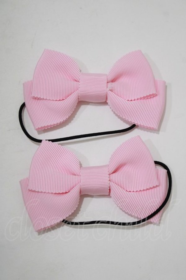 画像1: BABY,THE STARS SHINE BRIGHT / グログランリボンゴム  ピンク H-25-12-21-085-BA-AC-NS-ZH (1)