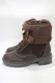 画像2: m petit by misako / ファー付きブーツ M/23cm〜23.5cm ブラウン H-25-12-21-013-LO-SH-NS-ZH (2)