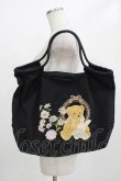 画像1: m petit by misako / くま刺繍ショッピングバッグ  ブラック H-25-12-21-003-LO-ZA-NS-ZH (1)