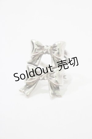 画像: BABY,THE STARS SHINE BRIGHT / ダブルリボンリング 9号 シルバー925 H-25-12-21-028-BA-AC-NS-ZH