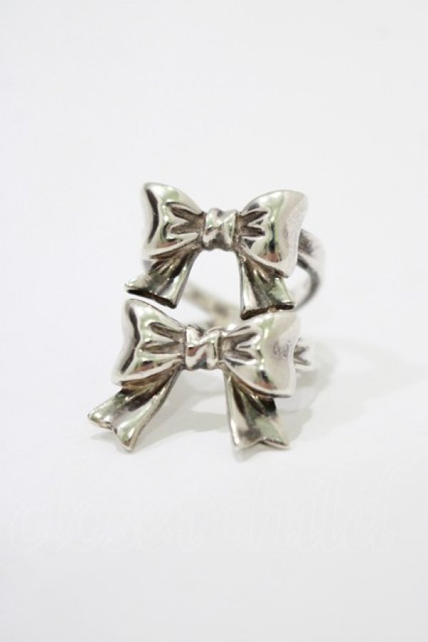 画像1: BABY,THE STARS SHINE BRIGHT / ダブルリボンリング 9号 シルバー925 H-25-12-21-028-BA-AC-NS-ZH (1)