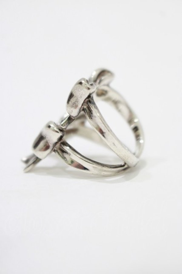 画像2: BABY,THE STARS SHINE BRIGHT / ダブルリボンリング 9号 シルバー925 H-25-12-21-028-BA-AC-NS-ZH (2)