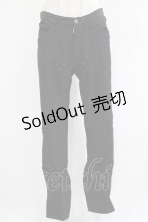 画像: alice auaa / 切替風ストレートパンツ タグダメージにより表記なし ブラック H-25-12-22-023-AA-PA-KB-ZH