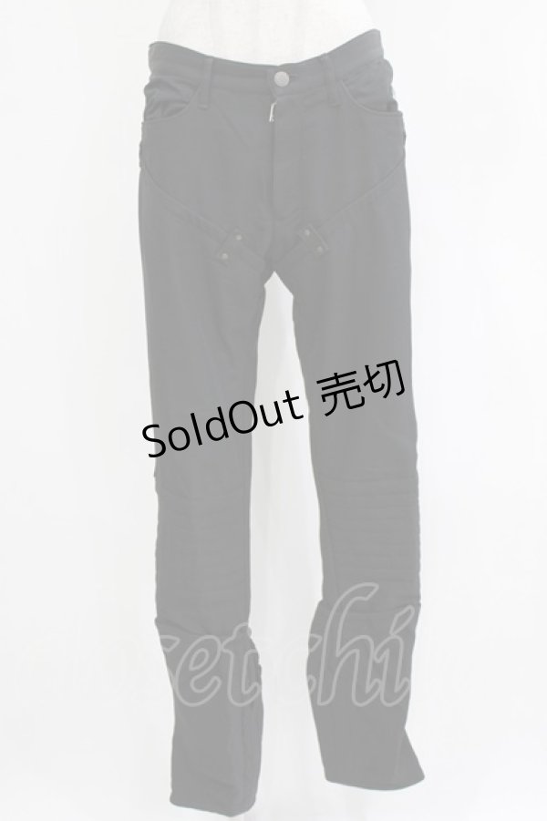 画像1: alice auaa / 切替風ストレートパンツ タグダメージにより表記なし ブラック H-25-12-22-023-AA-PA-KB-ZH (1)