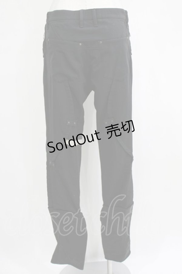 画像3: alice auaa / 切替風ストレートパンツ タグダメージにより表記なし ブラック H-25-12-22-023-AA-PA-KB-ZH (3)