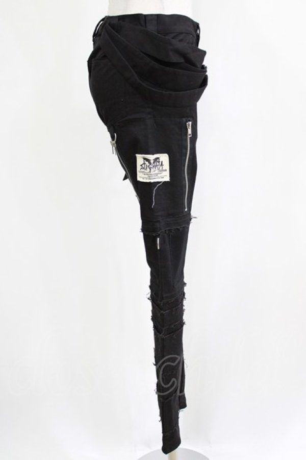 画像2: STIGMATA / ダメージパンツ XS ブラック H-25-12-22-025-GO-PA-KB-ZH (2)