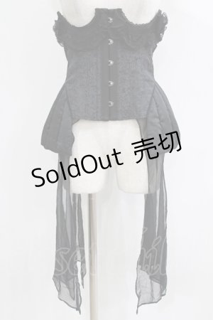 画像: alice auaa / 寝具モチーフサイドシフォンビスチェ 3（約9号） ブラック H-25-12-22-026-AA-TO-KB-ZH