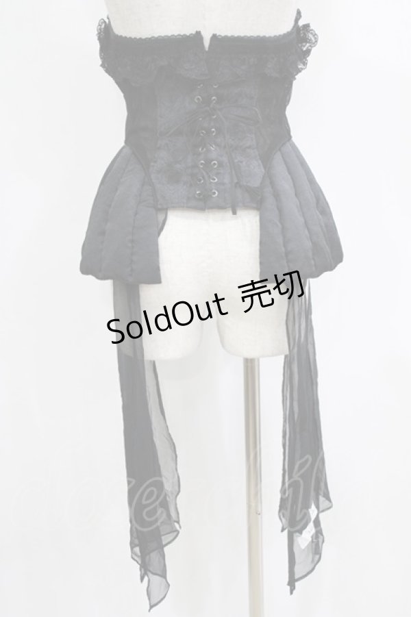 画像3: alice auaa / 寝具モチーフサイドシフォンビスチェ 3（約9号） ブラック H-25-12-22-026-AA-TO-KB-ZH (3)