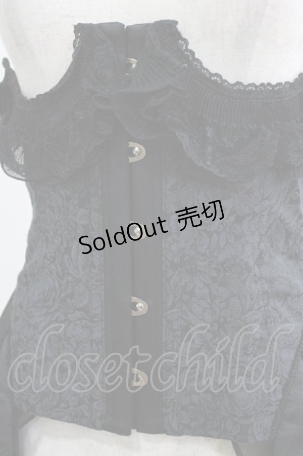 画像4: alice auaa / 寝具モチーフサイドシフォンビスチェ 3（約9号） ブラック H-25-12-22-026-AA-TO-KB-ZH (4)