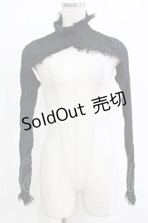 画像: alice auaa / 楊柳切替ショートボレロ  ブラック H-25-12-22-028-AA-TO-KB-ZH