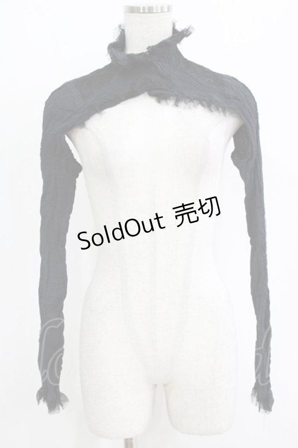 画像1: alice auaa / 楊柳切替ショートボレロ  ブラック H-25-12-22-028-AA-TO-KB-ZH (1)