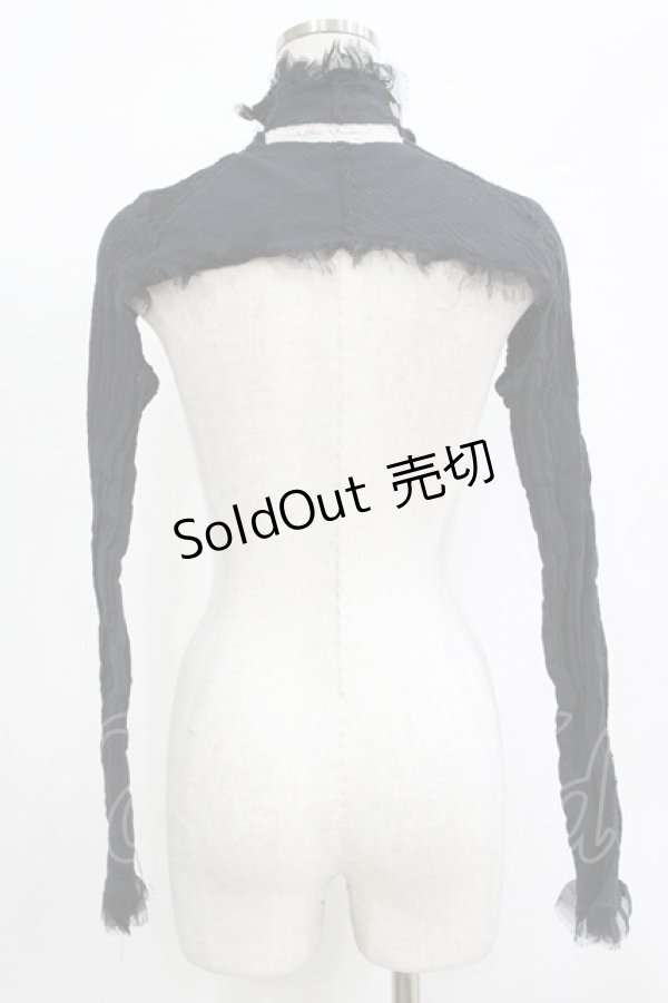 画像3: alice auaa / 楊柳切替ショートボレロ  ブラック H-25-12-22-028-AA-TO-KB-ZH (3)