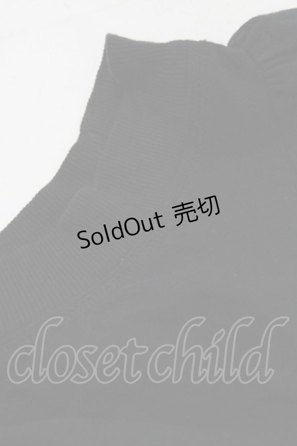 画像4: alice auaa / ギャザー＆リブショートカットソー  ブラック H-25-12-22-030-AA-TO-KB-ZH (4)