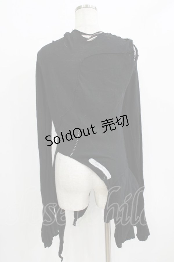 画像3: alice auaa / コットンニットダメージカットソー  ブラック H-25-12-22-031-AA-TO-KB-ZH (3)