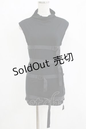 画像: alice auaa / 拘束ベルトノースリーブトップス 1（メンズサイズ） ブラック H-25-12-22-032-AA-TO-KB-ZH