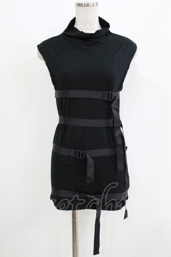 画像1: alice auaa / 拘束ベルトノースリーブトップス 1（メンズサイズ） ブラック H-25-12-22-032-AA-TO-KB-ZH (1)