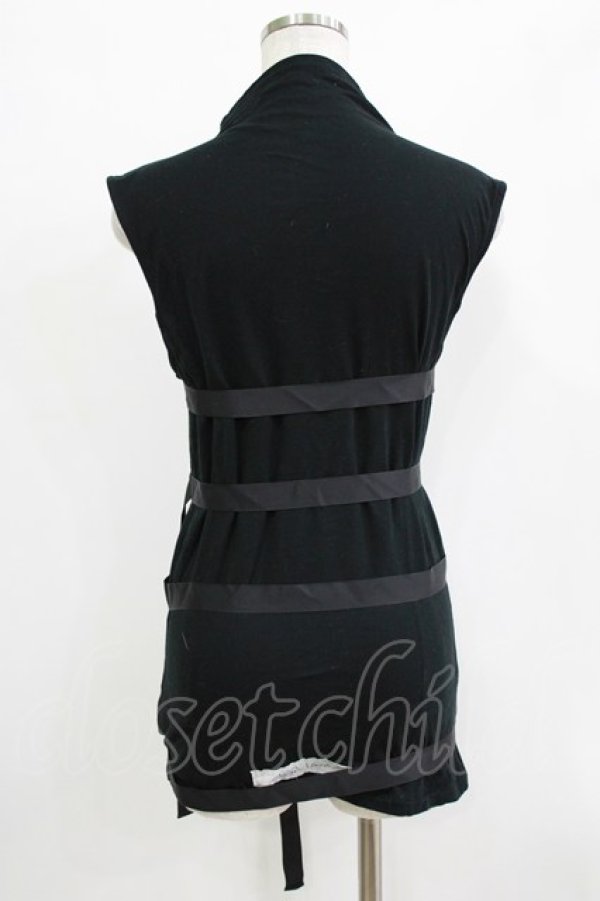 画像3: alice auaa / 拘束ベルトノースリーブトップス 1（メンズサイズ） ブラック H-25-12-22-032-AA-TO-KB-ZH (3)