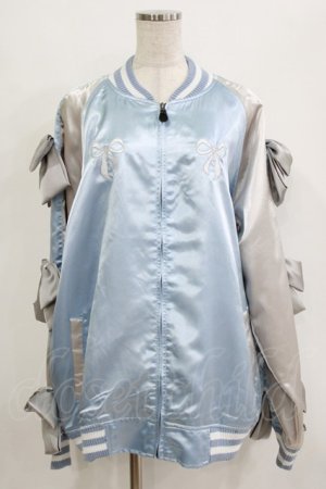 画像: Romantic Standard / Ribbonパステルスカジャン  サックス H-25-12-22-033-PU-JA-KB-ZH