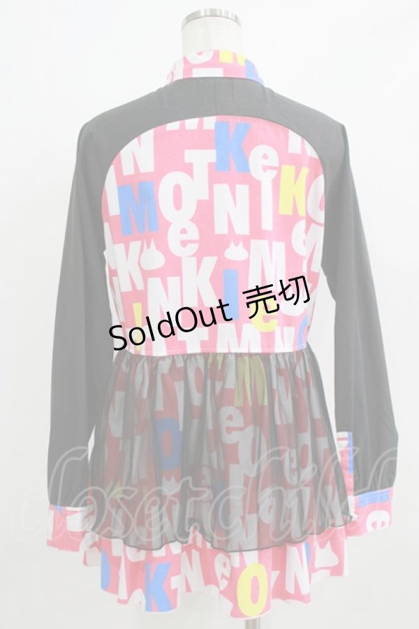 画像3: MINT NeKO / チュール重ねチュニックシャツ  黒×ピンク H-25-12-22-039-HN-BL-KB-ZH (3)