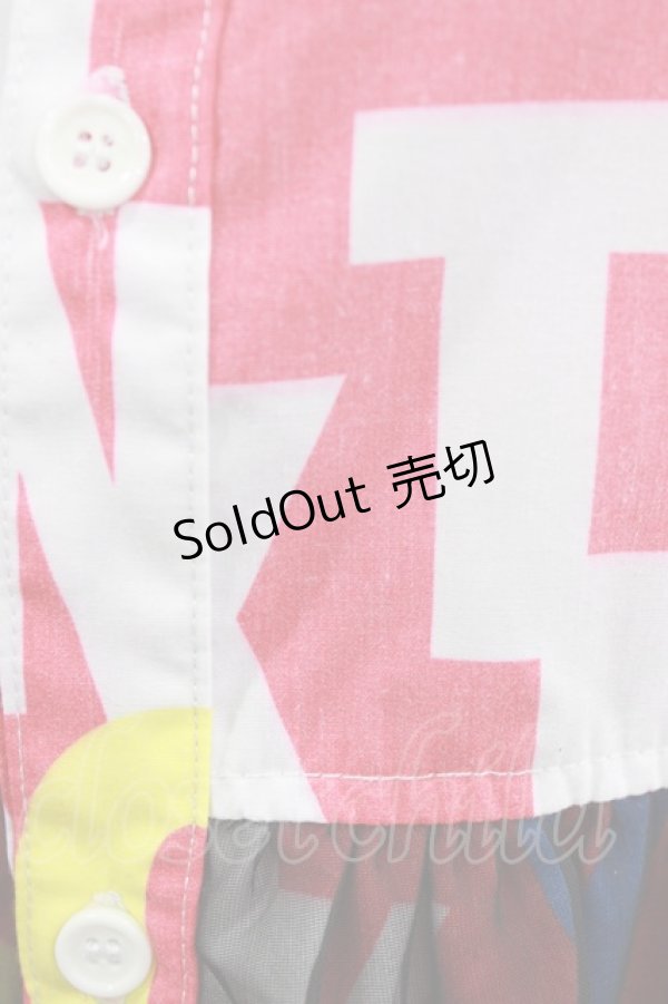 画像5: MINT NeKO / チュール重ねチュニックシャツ  黒×ピンク H-25-12-22-039-HN-BL-KB-ZH (5)