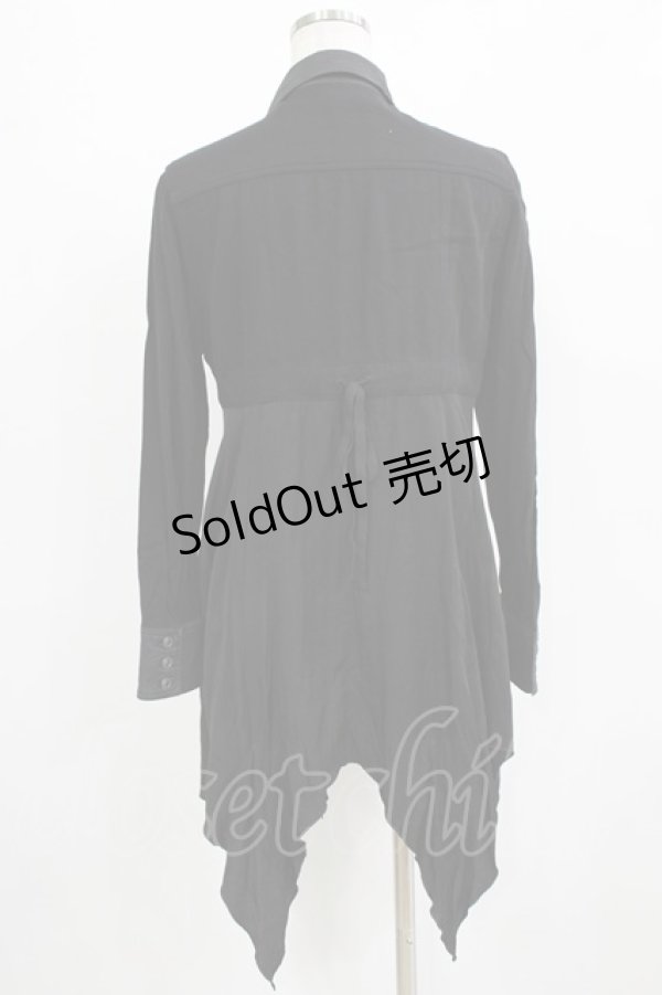 画像3: ALGONQUINS / レイヤード風切替シャツ  ブラック H-25-12-22-040-AL-BL-KB-ZH (3)