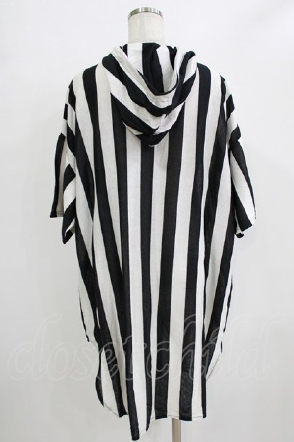 画像3: HELL CAT PUNKS / 半袖BIGプルパーカー  黒×白 H-25-12-22-041-PU-TO-KB-ZH (3)