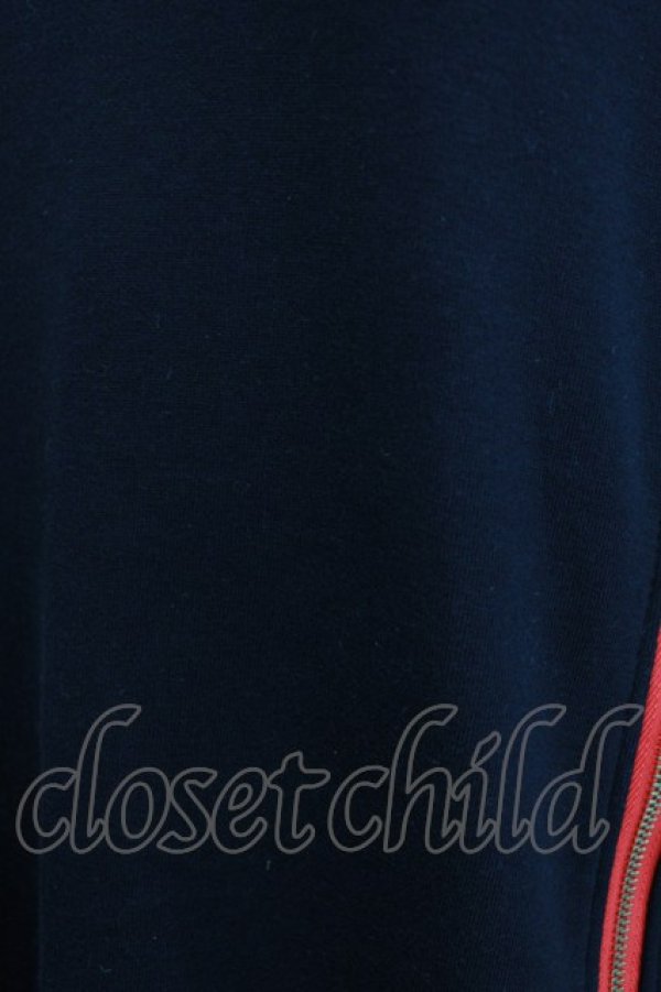 画像5: HELL CAT PUNKS / ZIPロングTシャツワンピ  黒×赤 H-25-12-22-042-PU-OP-KB-ZH (5)