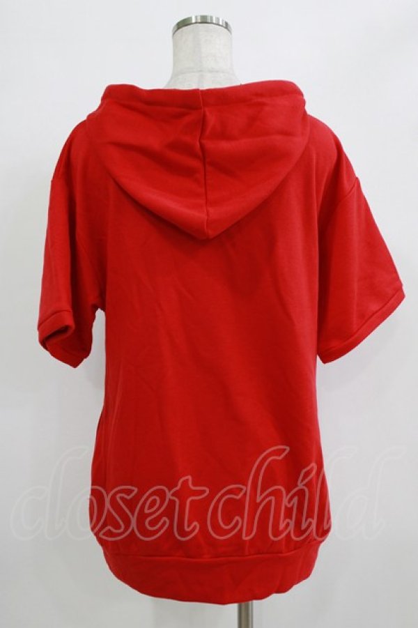 画像3: HELL CAT PUNKS / 半袖プルパーカー  赤 H-25-12-22-043-PU-TO-KB-ZH (3)