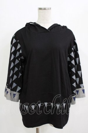 画像: 西麻布サーカス団 / プリントスリーブプルパーカー  黒 H-25-12-22-044-HN-TO-KB-ZH