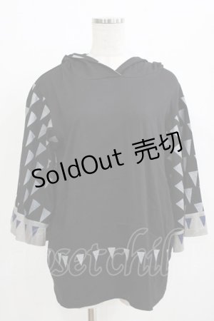 画像: 西麻布サーカス団 / プリントスリーブプルパーカー  黒 H-25-12-22-044-HN-TO-KB-ZH