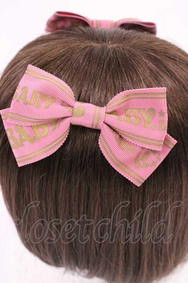 画像2: BABY,THE STARS SHINE BRIGHT / Best Wishesシンプルリボンコーム  チェリーピンク H-25-12-22-1039-BA-AC-NS-ZH (2)