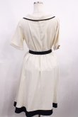 画像2: Fi.n.t / サイド衿バイカラーワンピース Free OFF WHITE/NAVY H-25-12-22-1007-CA-OP-NS-ZH (2)