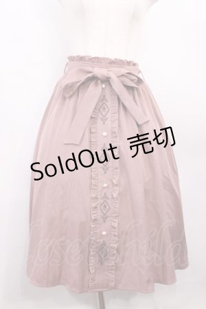 画像: axes femme / フレームローズ刺繍スカート M ピンク H-25-12-22-1009-AX-SK-NS-ZH