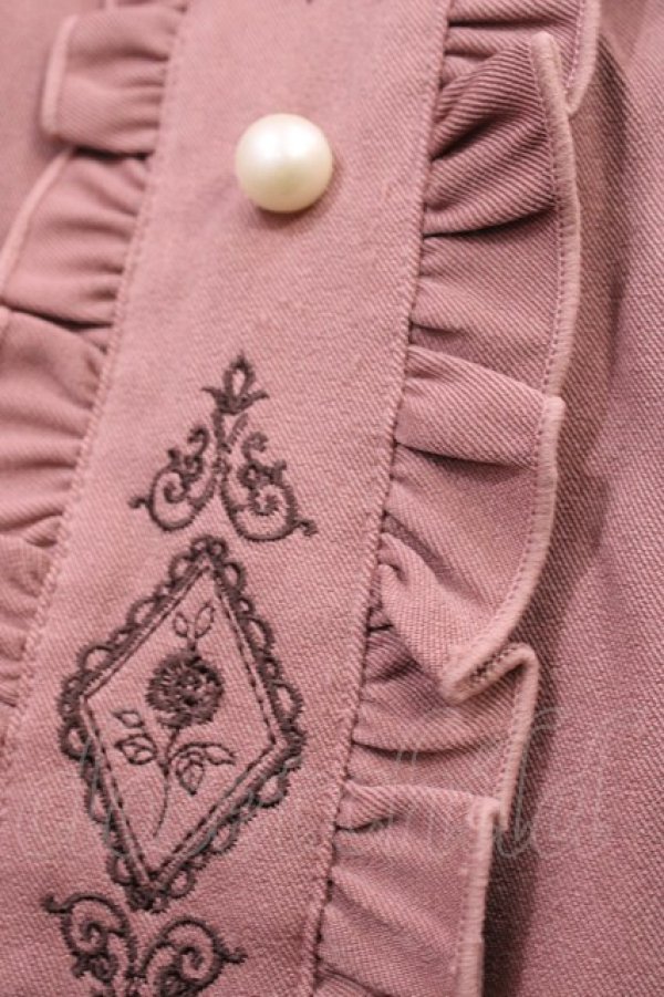 画像3: axes femme / フレームローズ刺繍スカート M ピンク H-25-12-22-1009-AX-SK-NS-ZH (3)