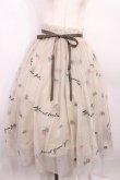 画像1: an another angelus / フラワーロゴ刺繍チュールスカート Free PINK BEIGE H-25-12-22-1010-CA-SK-NS-ZH (1)