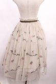 画像2: an another angelus / フラワーロゴ刺繍チュールスカート Free PINK BEIGE H-25-12-22-1010-CA-SK-NS-ZH (2)