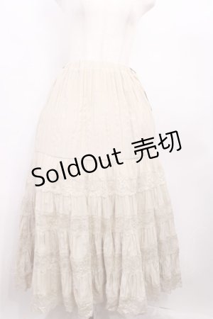 画像: an another angelus / レース切替ティアードロングスカート Free IVORY H-25-12-22-1011-CA-SK-NS-ZH