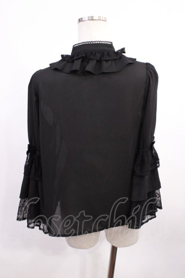 画像2: axes femme kawaii / 3段フリル姫袖ブラウス M ブラック H-25-12-22-1014-AX-BL-NS-ZH (2)