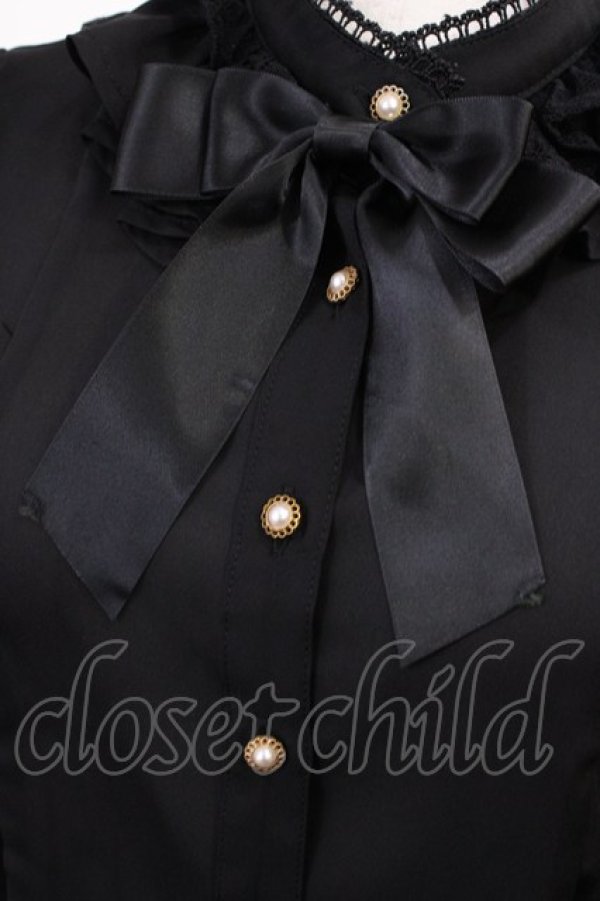 画像3: axes femme kawaii / 3段フリル姫袖ブラウス M ブラック H-25-12-22-1014-AX-BL-NS-ZH (3)