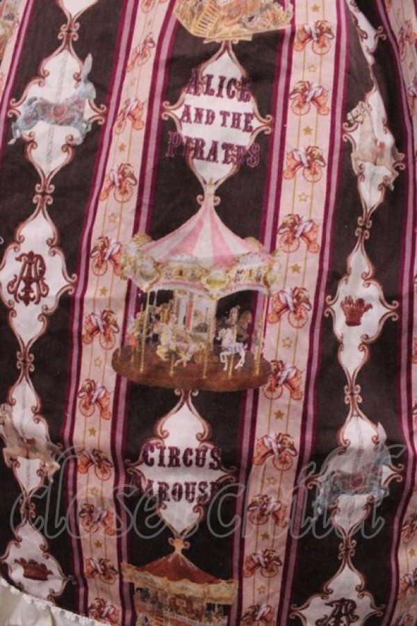 画像5: ALICE and the PIRATES / レジメンタルカルーセル柄ジャンパースカートII Free チャ×キナリレース×渋ピンクリボン H-25-12-22-1001-PA-OP-NS-ZH (5)