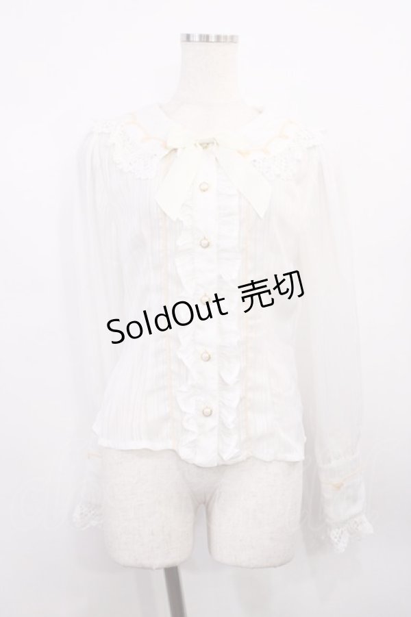 画像1: BABY,THE STARS SHINE BRIGHT / A Little Princess ストライプシフォンブラウス Free オフ H-25-12-22-1016-BA-BL-NS-ZH (1)